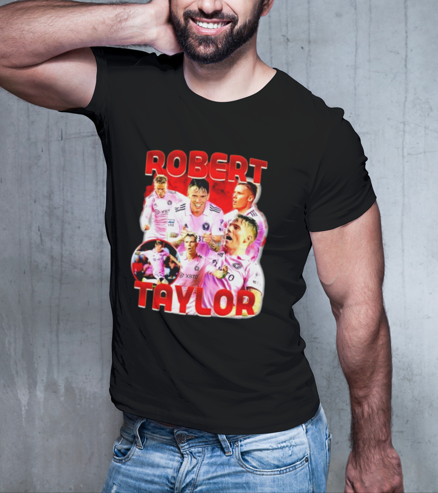 Robert Taylor Inter Miami CF Bootleg Style Collage T-Shirt