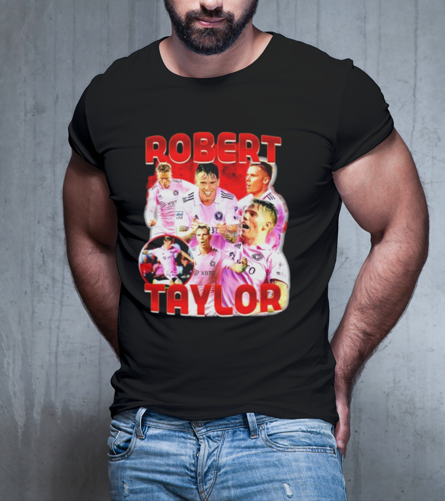 Robert Taylor Inter Miami CF Bootleg Style Collage T-Shirt