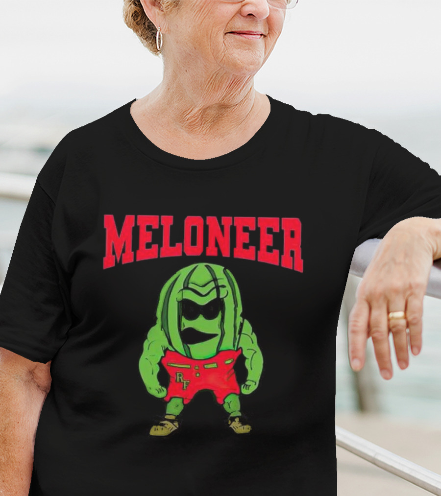 Rocky Ford Meloneer RF Green Character In Red Shorts T-Shirt