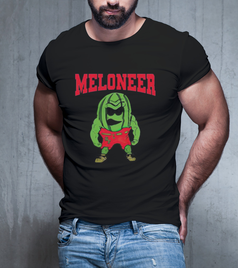 Rocky Ford Meloneer RF Green Character In Red Shorts T-Shirt