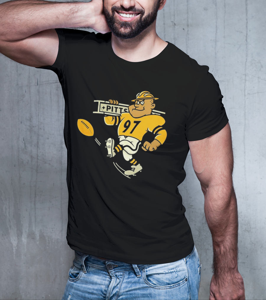 Steely McBeam Pittsburgh Steelers 97 PITT Caricature T-Shirt