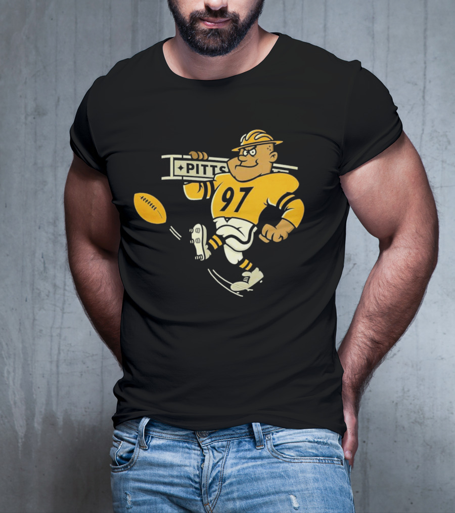 Steely McBeam Pittsburgh Steelers 97 PITT Caricature T-Shirt