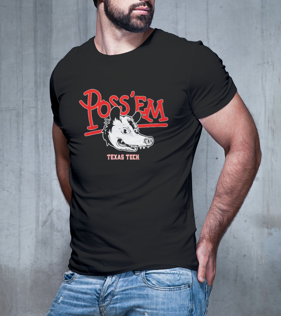 Texas Tech Poss 'Em Rally Possum Football T-Shirt