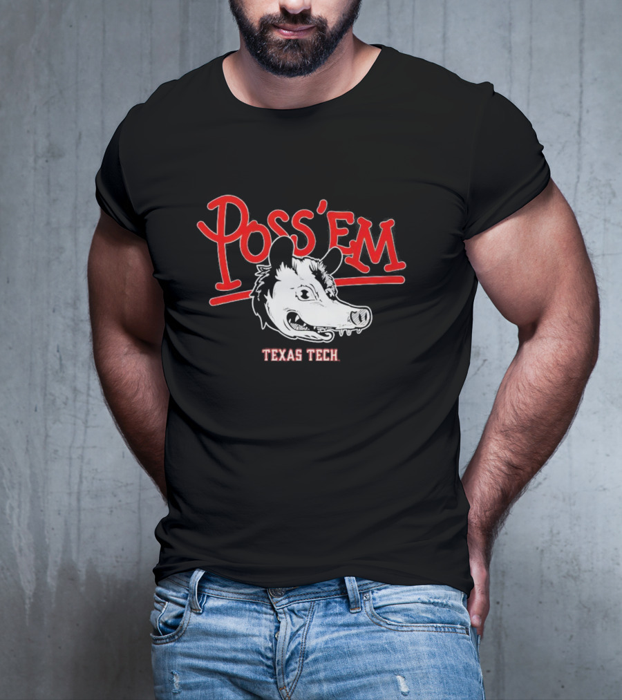 Texas Tech Poss 'Em Rally Possum Football T-Shirt