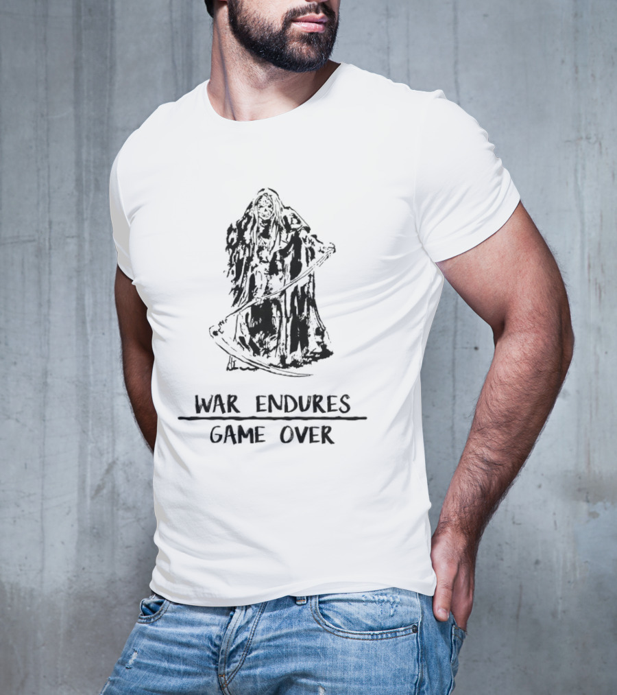 War Endures Game Over Grim Reaper T-Shirt