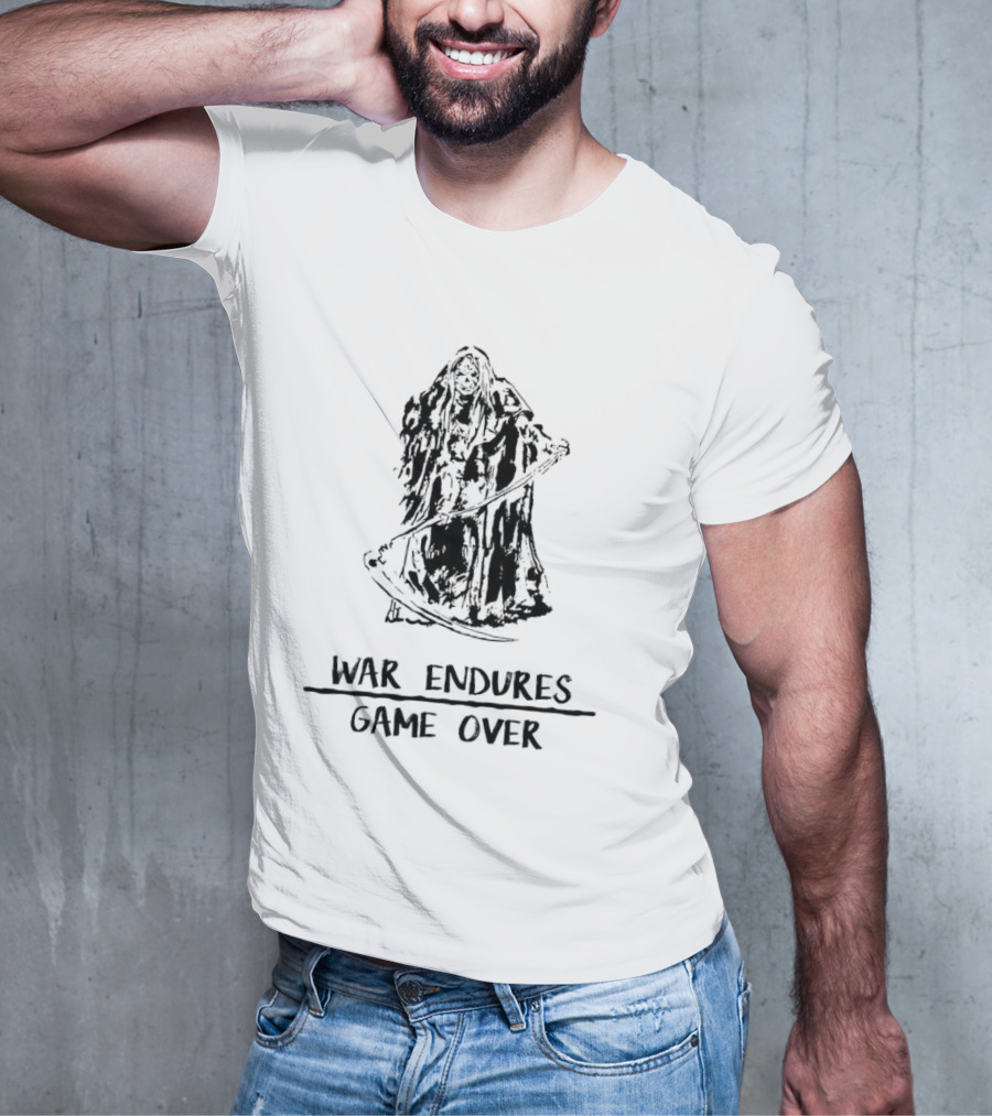 War Endures Game Over Grim Reaper T-Shirt