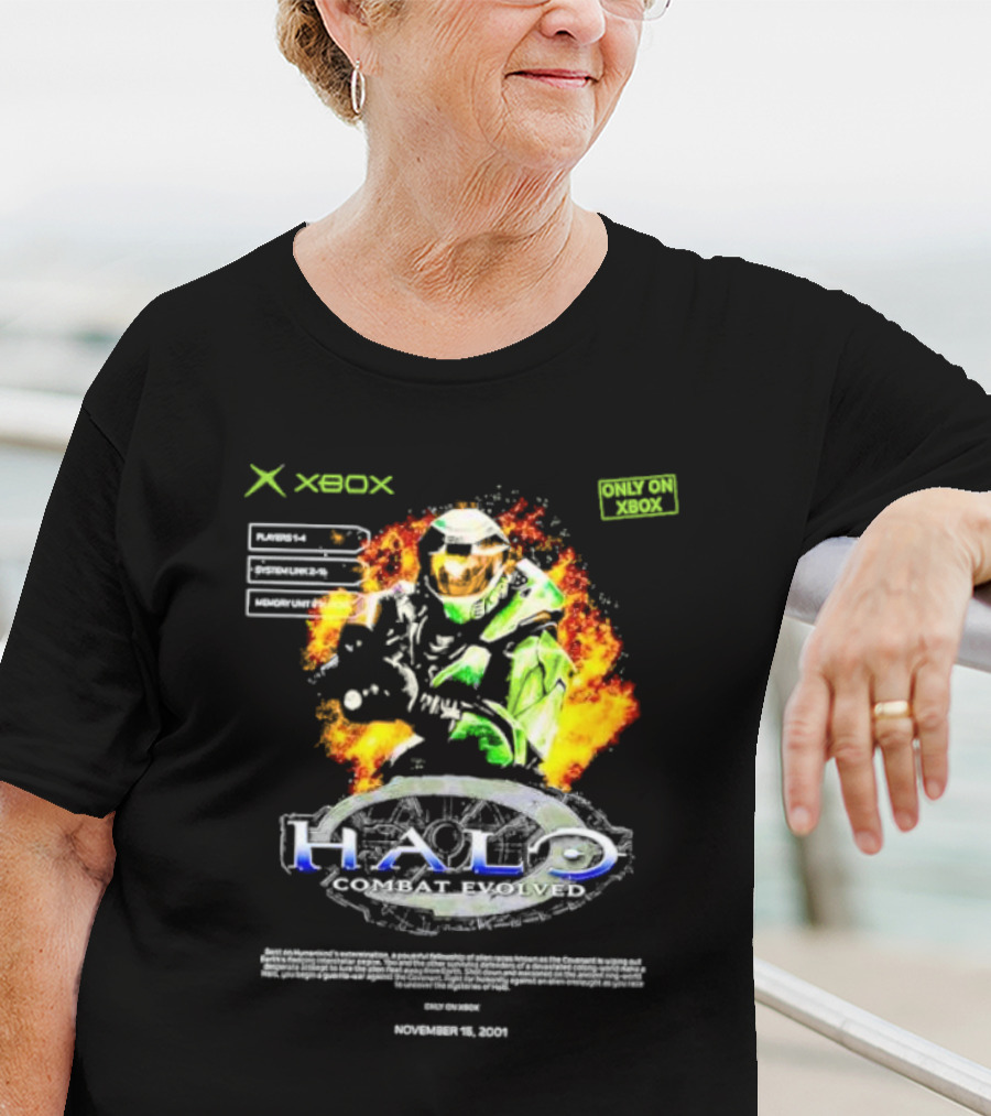 Xbox Halo Combat Evolved Only On Xbox November 15 2001 T-Shirt