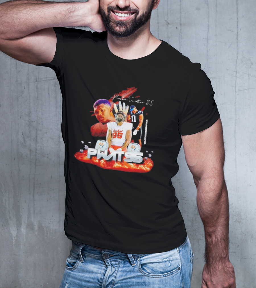 Preston Watson Pwat 95 Football Collage Player 95 Gridiron Dreams T-Shirt