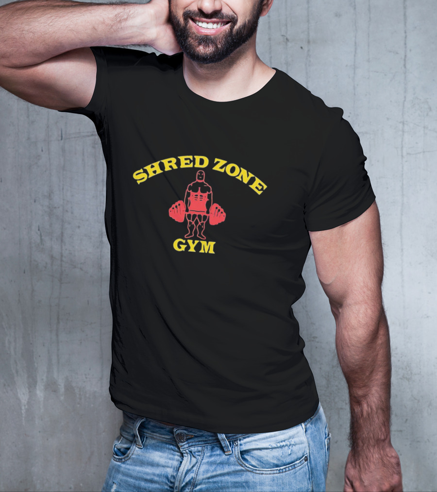 Shred Zone Gym Muscle Bodybuilder Fitness T-Shirt