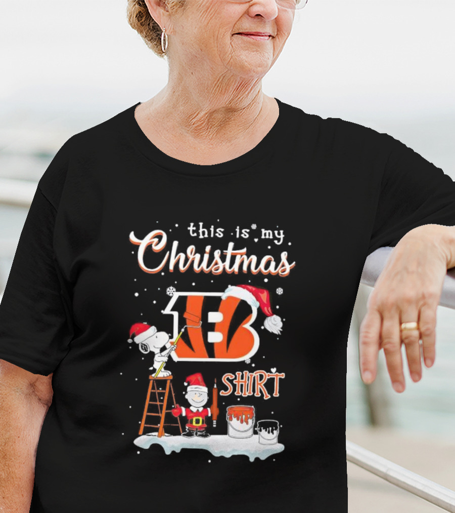 This Is My Christmas Snoopy And Charlie Brown Cincinnati Bengals T-Shirt