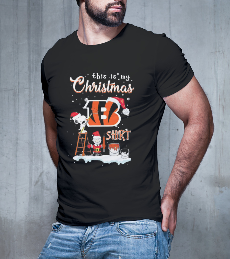 This Is My Christmas Snoopy And Charlie Brown Cincinnati Bengals T-Shirt