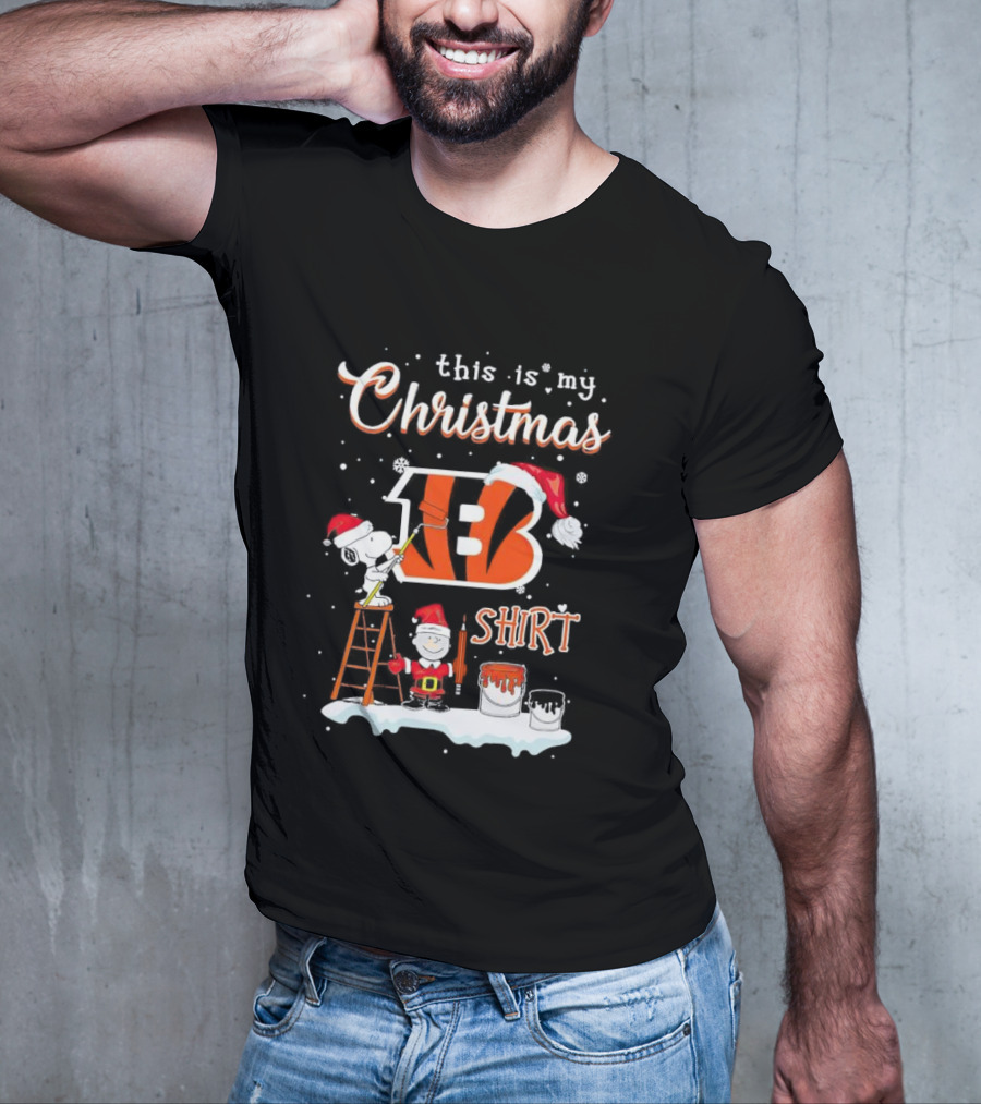 This Is My Christmas Snoopy And Charlie Brown Cincinnati Bengals T-Shirt