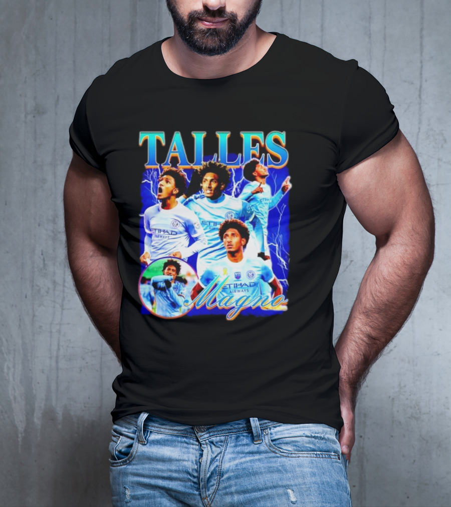 Talles Magno Etihad Airways Lightning Soccer Montage T-Shirt
