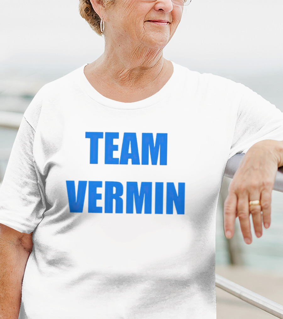 Team Vermin Bold Blue Text T-Shirt