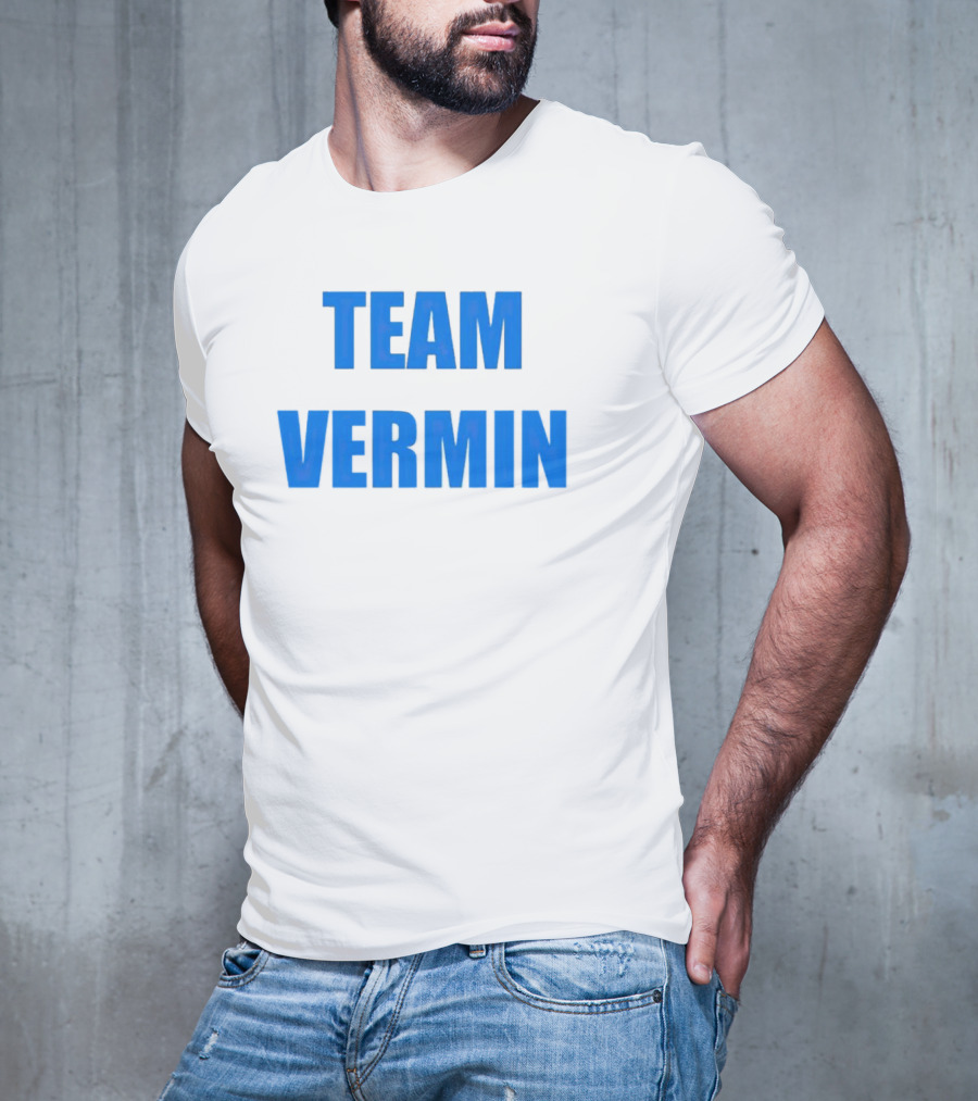 Team Vermin Bold Blue Text T-Shirt
