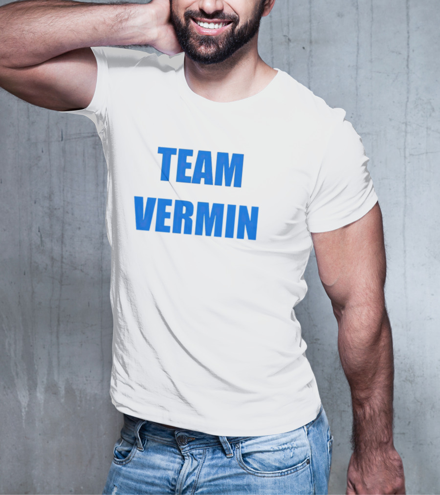 Team Vermin Bold Blue Text T-Shirt
