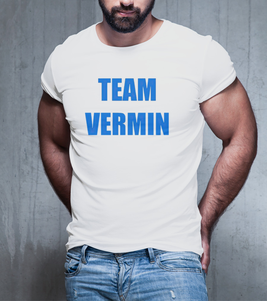 Team Vermin Bold Blue Text T-Shirt