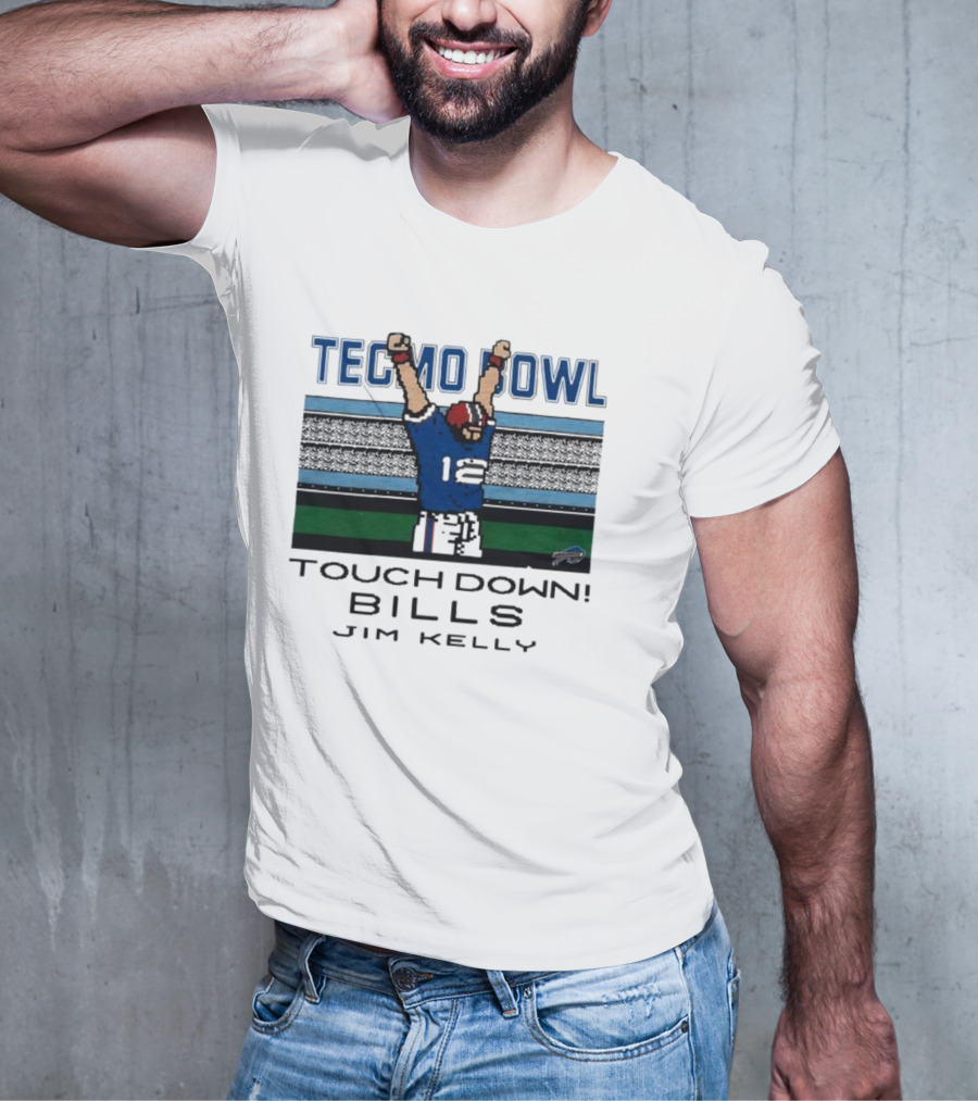 Tecmo Bowl Touch Down Bills Jim Kelly T-Shirt