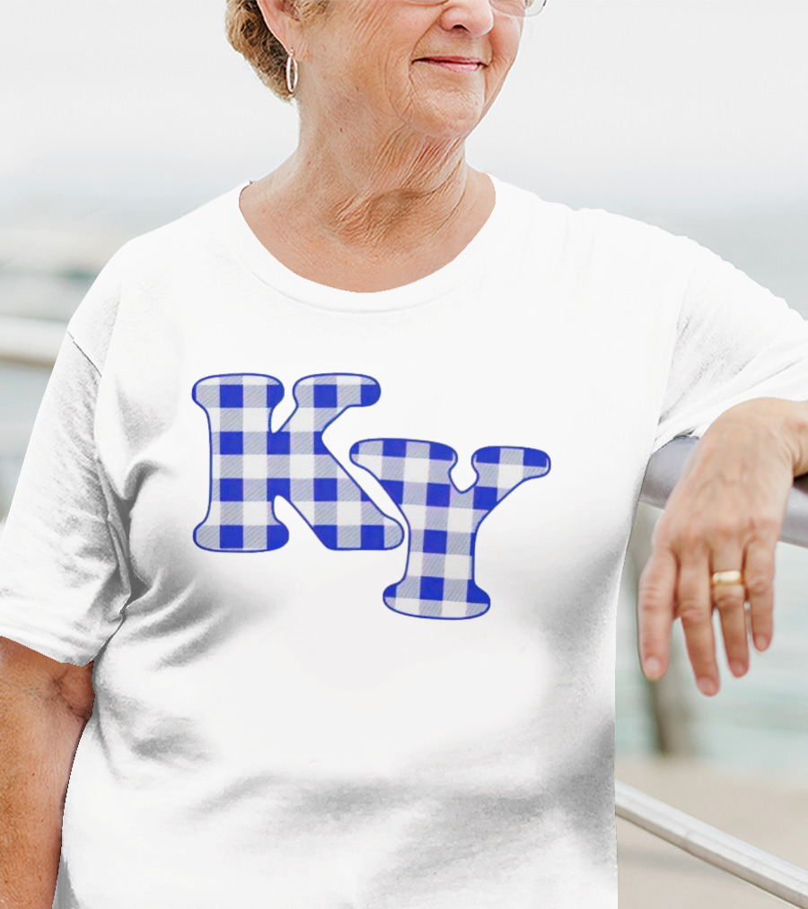 KY Blue Buffalo Plaid Pattern Kentucky T-Shirt