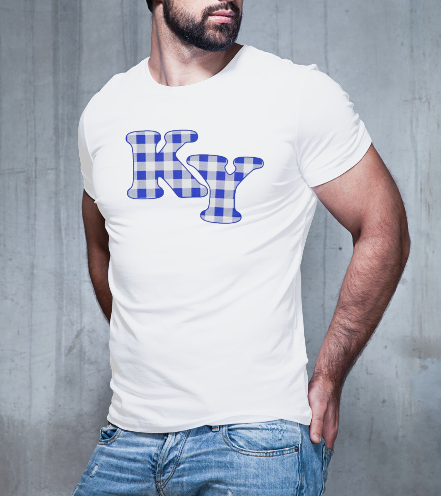 KY Blue Buffalo Plaid Pattern Kentucky T-Shirt