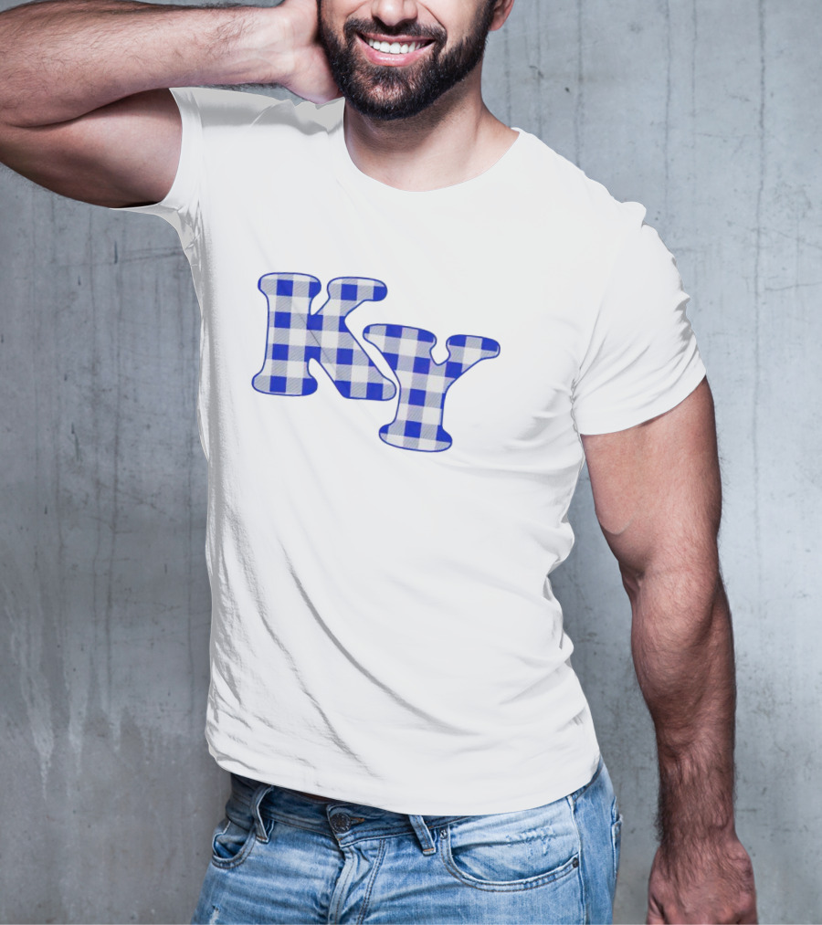 KY Blue Buffalo Plaid Pattern Kentucky T-Shirt
