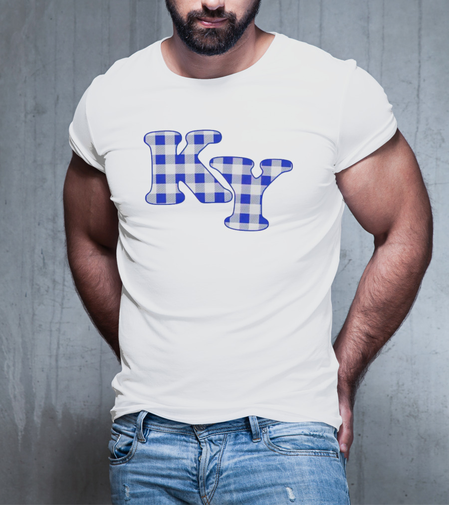 KY Blue Buffalo Plaid Pattern Kentucky T-Shirt