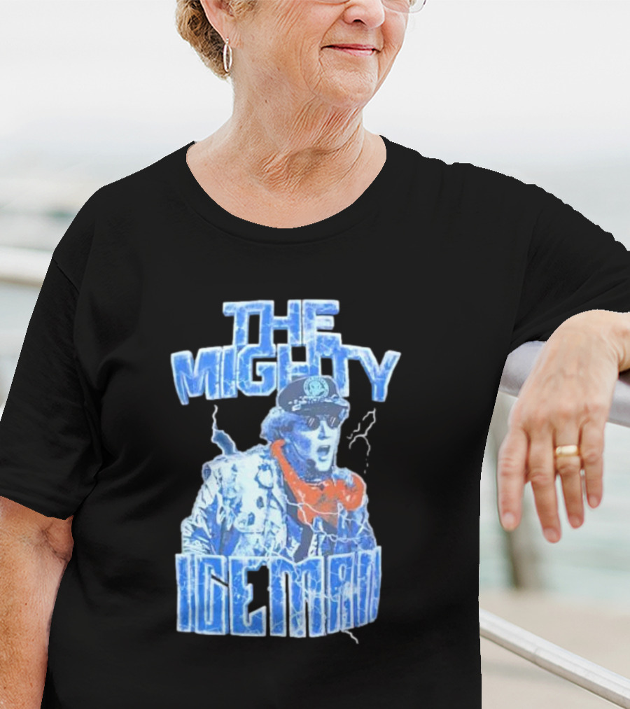 The Mighty Ice Man Electrifying Blue Lightning T-Shirt