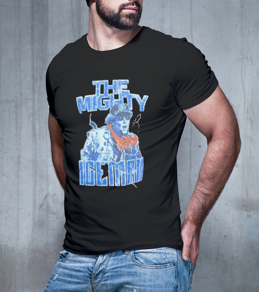The Mighty Ice Man Electrifying Blue Lightning T-Shirt