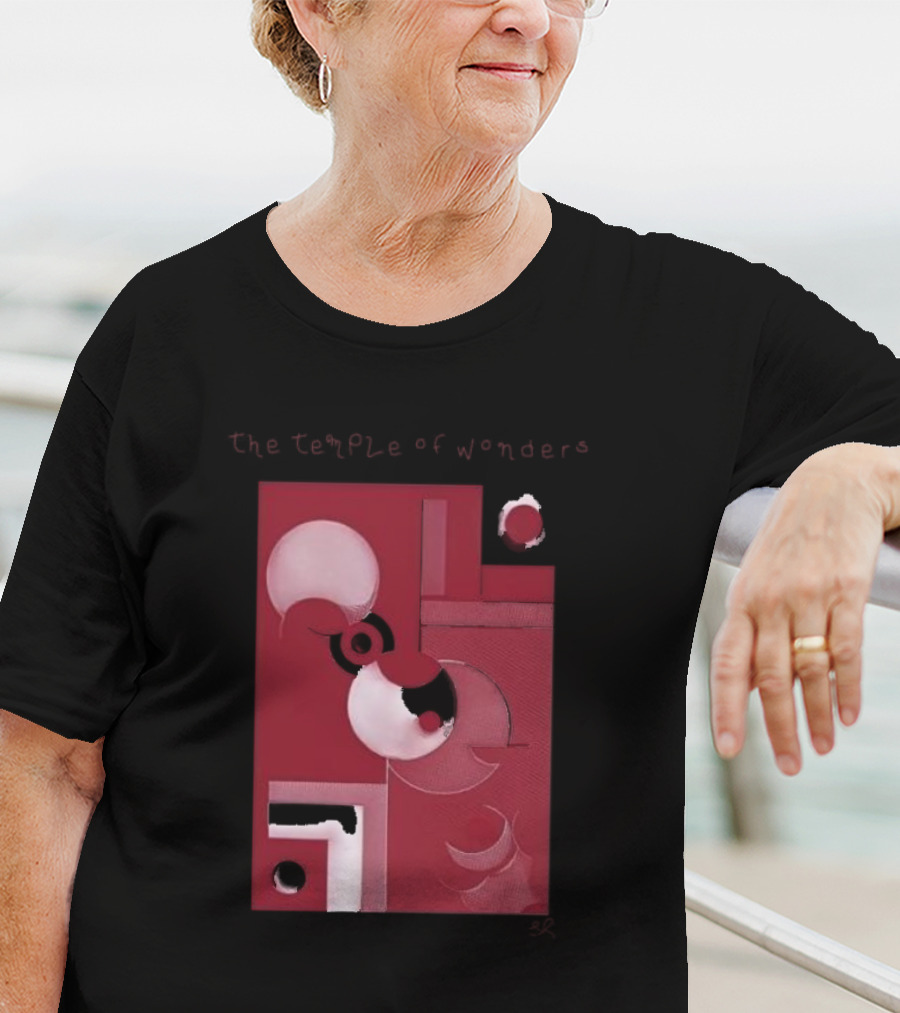 The Temple Of Wonders Abstract Geometric Red Circles And Shapes T-Shirt