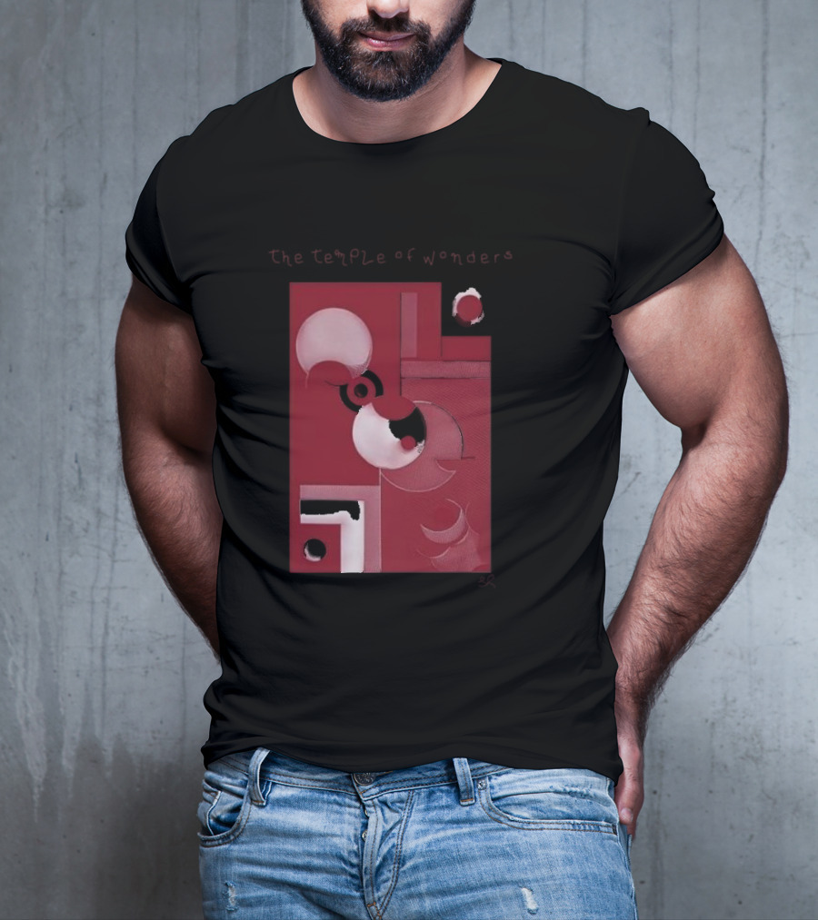 The Temple Of Wonders Abstract Geometric Red Circles And Shapes T-Shirt
