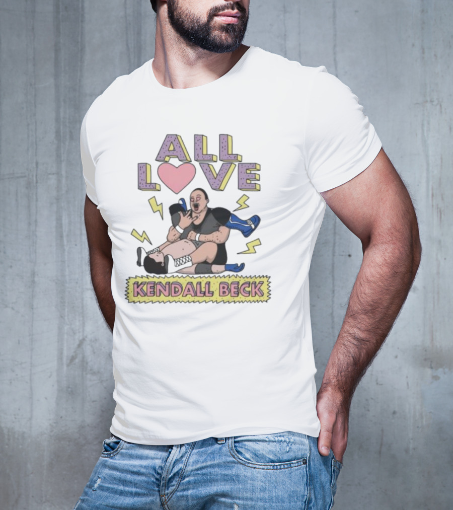 All Love Kendall Beck Wrestling Chokehold Drama With Lightning Bolts T-Shirt