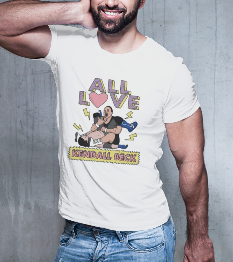 All Love Kendall Beck Wrestling Chokehold Drama With Lightning Bolts T-Shirt