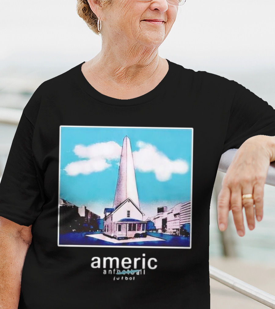 Americ Anfootball Futbol House And Obelisk Cityscape T-Shirt