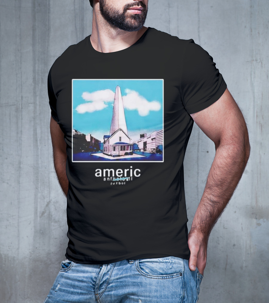 Americ Anfootball Futbol House And Obelisk Cityscape T-Shirt