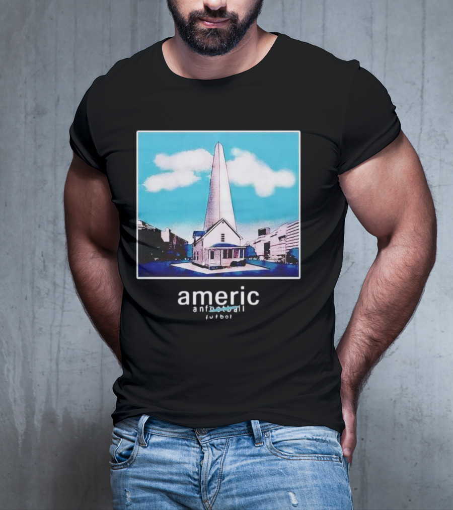 Americ Anfootball Futbol House And Obelisk Cityscape T-Shirt