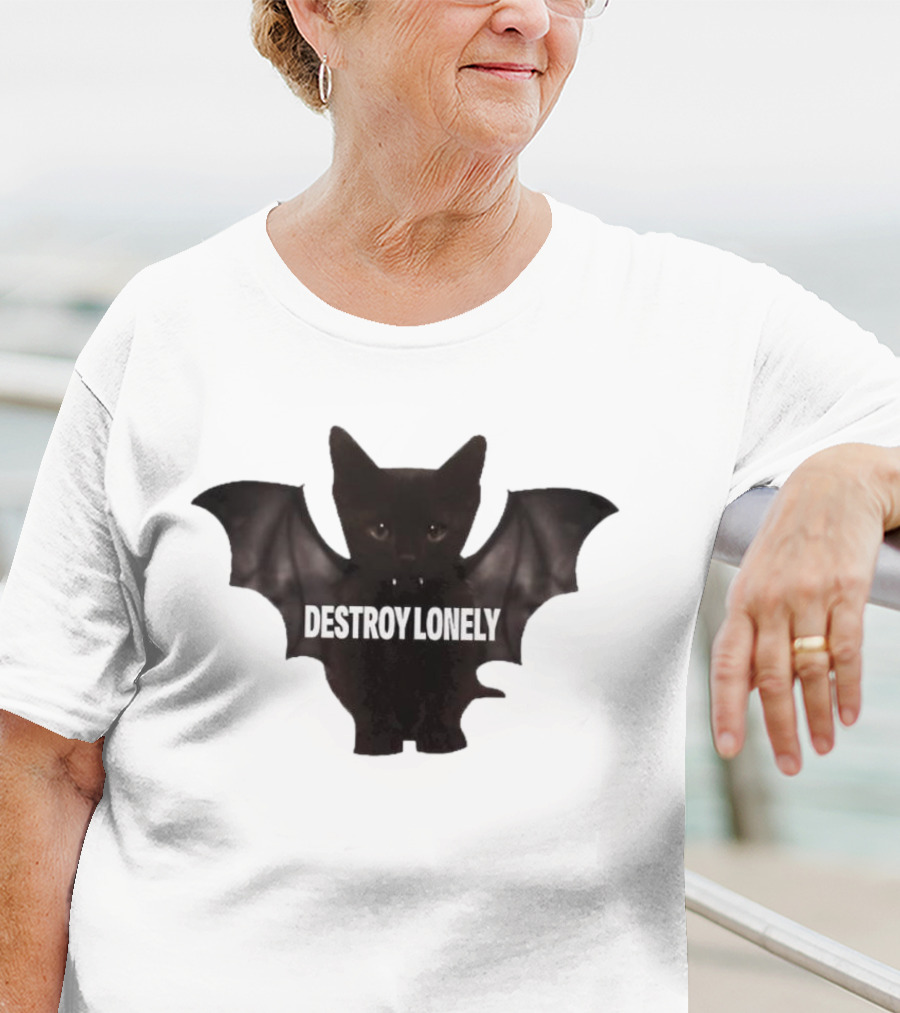 Destroy Lonely Bat Cat Kitten T-Shirt