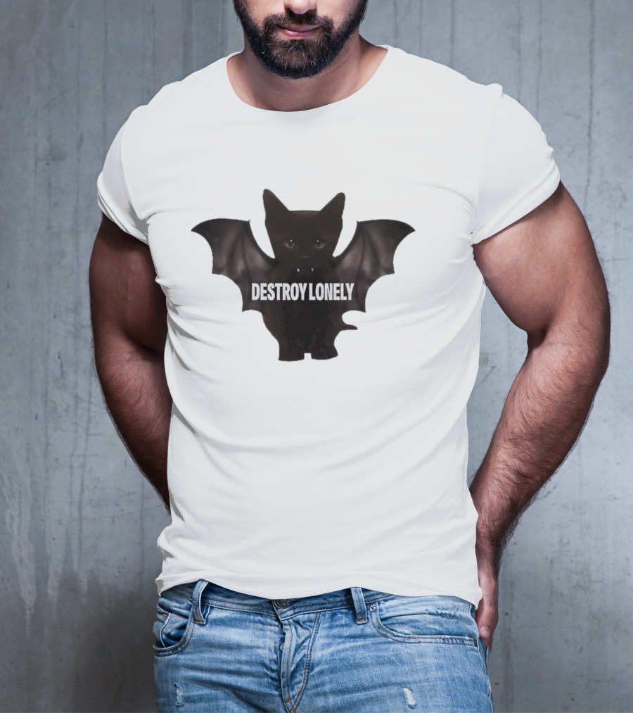 Destroy Lonely Bat Cat Kitten T-Shirt