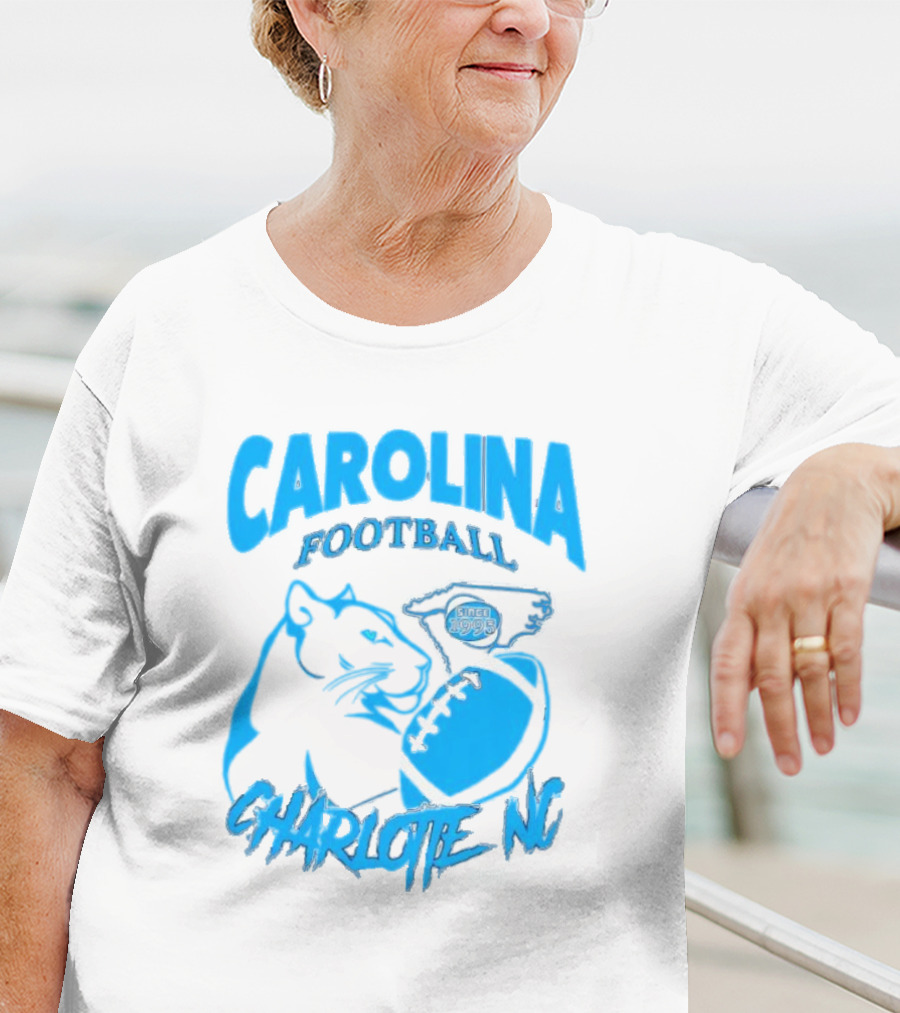 Carolina Football Since 1995 Charlotte NC Panther T-Shirt
