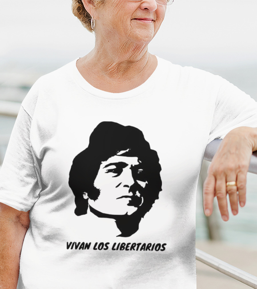 Vivan Los Libertarios Libertarian Iconic Face T-Shirt