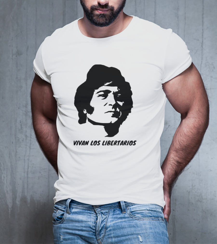 Vivan Los Libertarios Libertarian Iconic Face T-Shirt