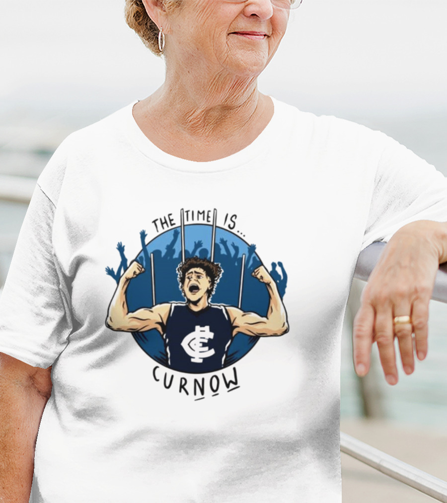 Carlton Football Club The Time Is Curnow AFL Celebratory T-Shirt