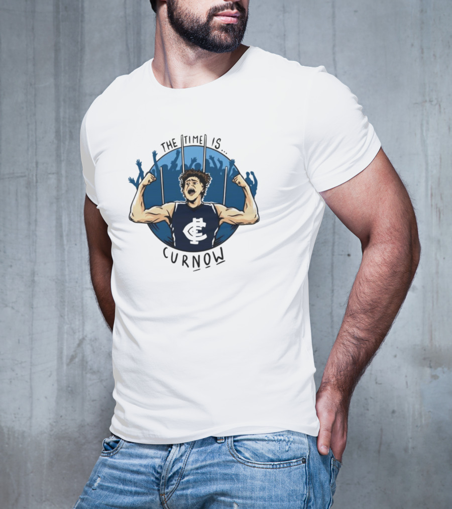 Carlton Football Club The Time Is Curnow AFL Celebratory T-Shirt
