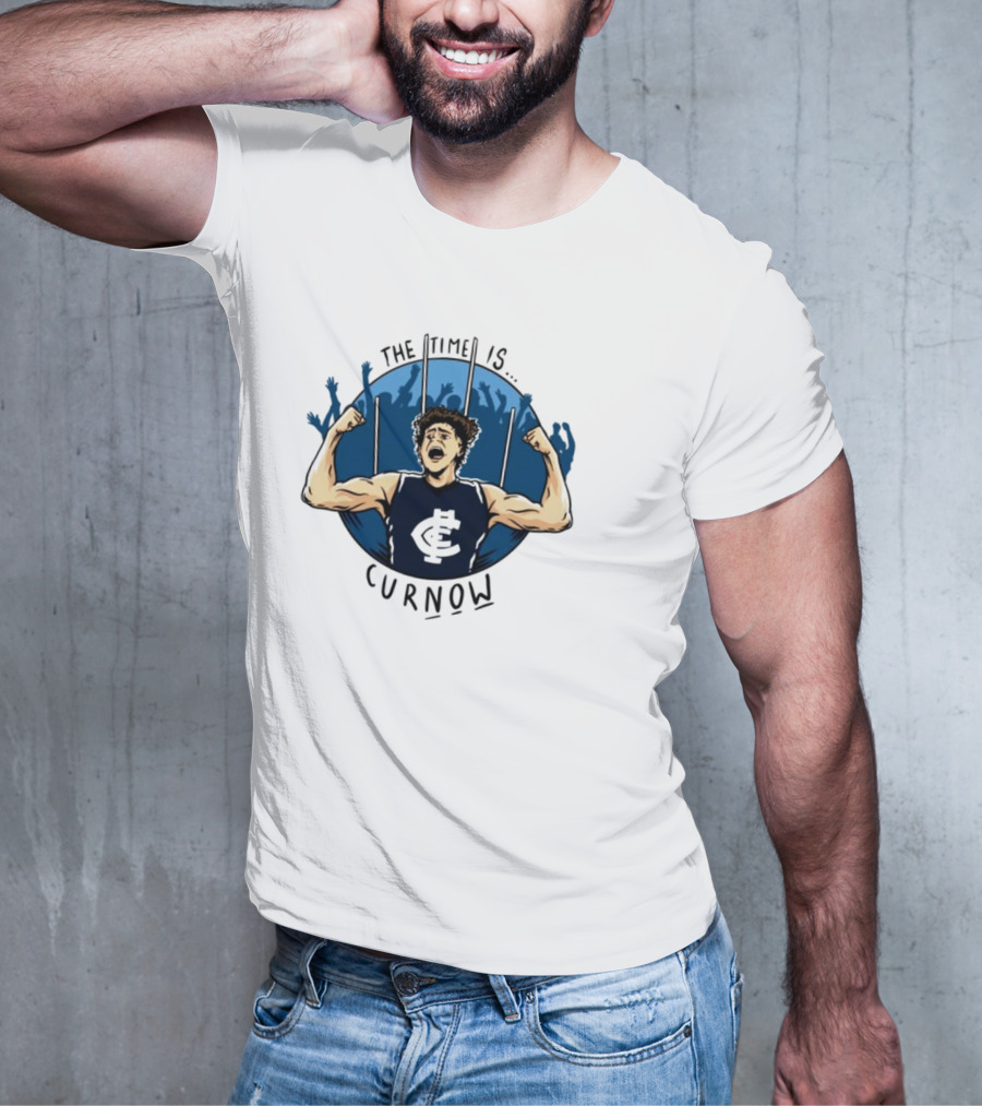 Carlton Football Club The Time Is Curnow AFL Celebratory T-Shirt