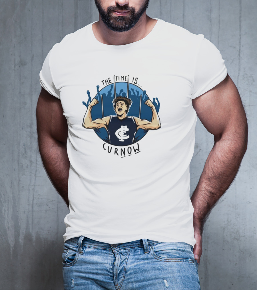 Carlton Football Club The Time Is Curnow AFL Celebratory T-Shirt