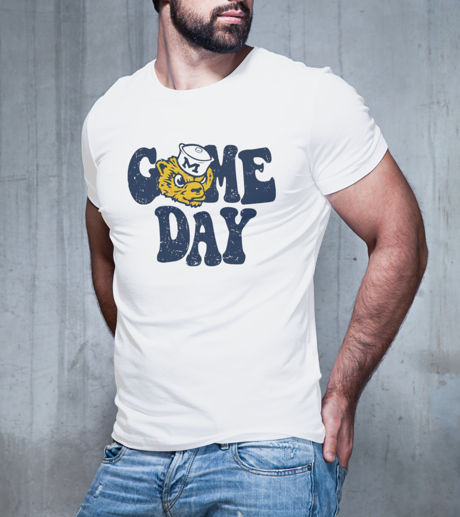 University Of Michigan Game Day Vintage Wolverine T-Shirt