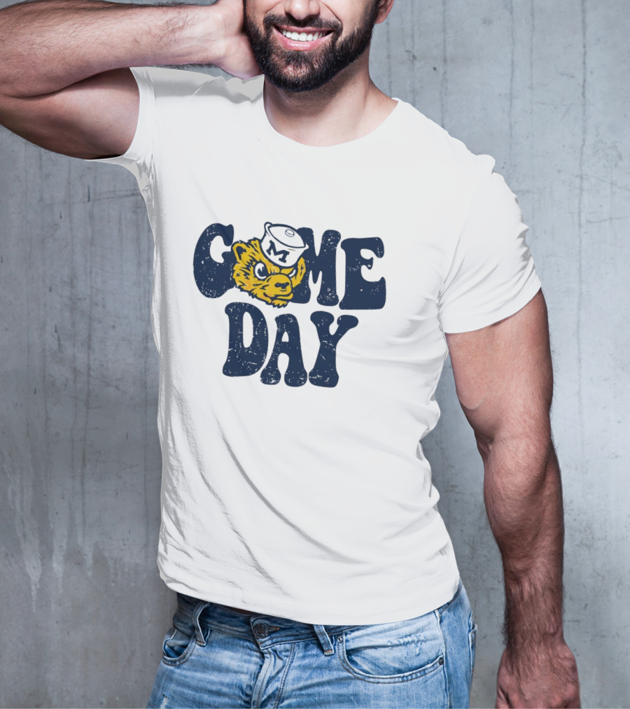 University Of Michigan Game Day Vintage Wolverine T-Shirt