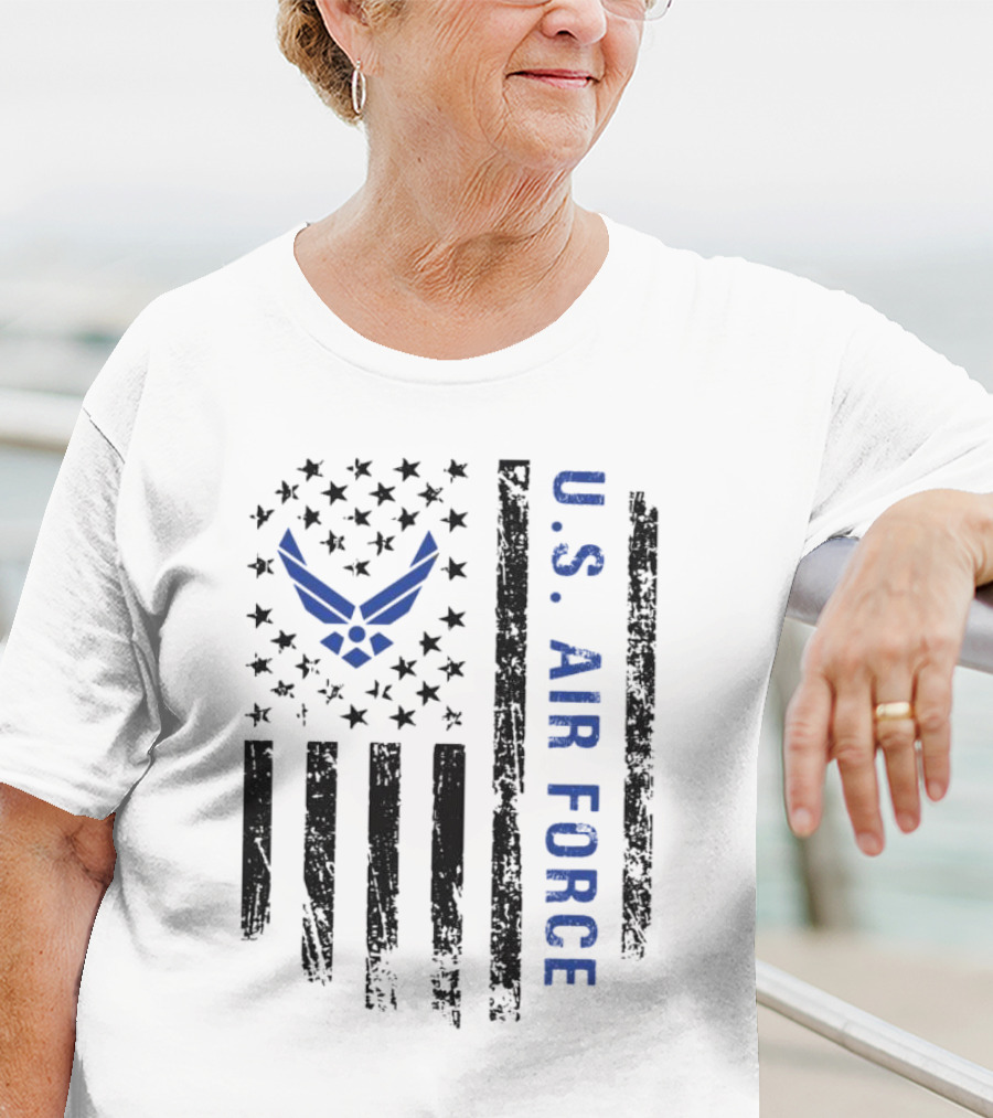 U.S. Air Force Veteran American Flag Emblem T-Shirt