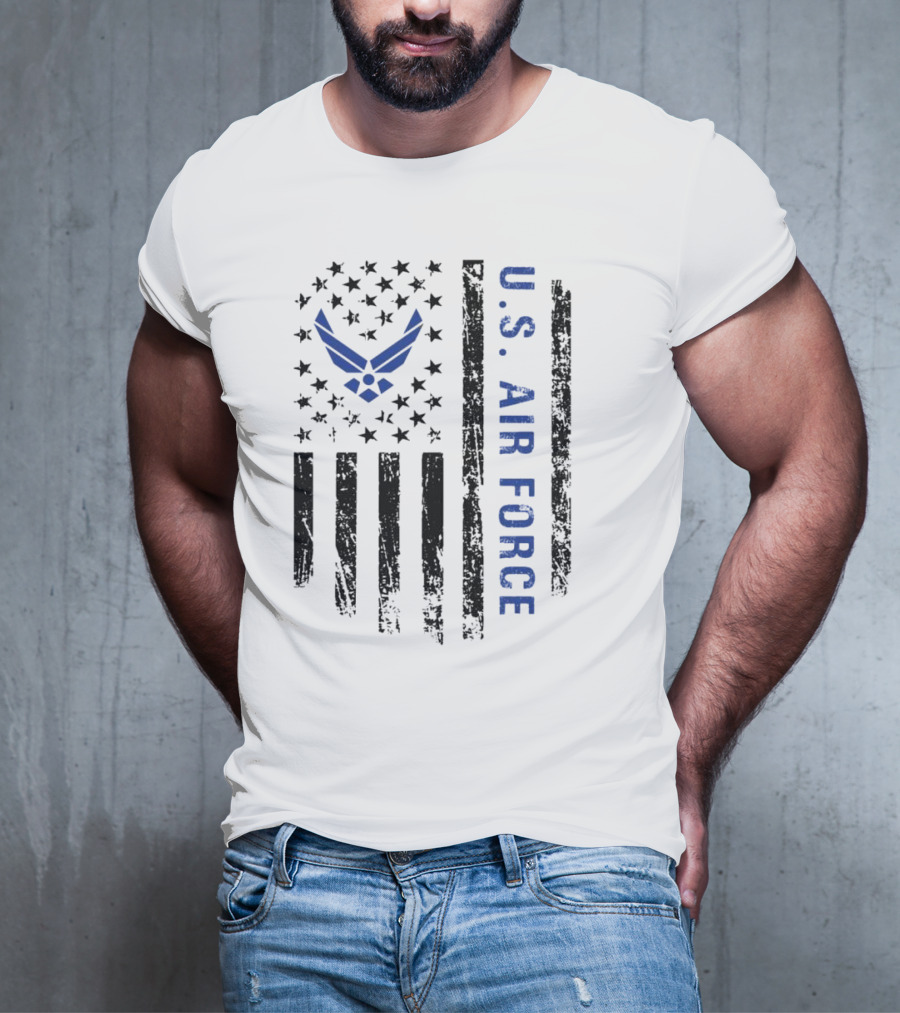 U.S. Air Force Veteran American Flag Emblem T-Shirt