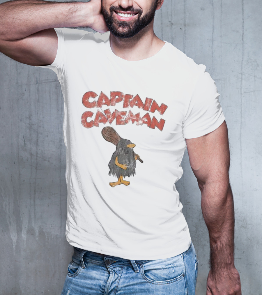 Captain Caveman Vintage Retro Cartoon Character T-Shirt