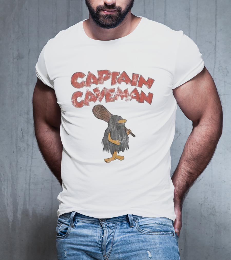 Captain Caveman Vintage Retro Cartoon Character T-Shirt